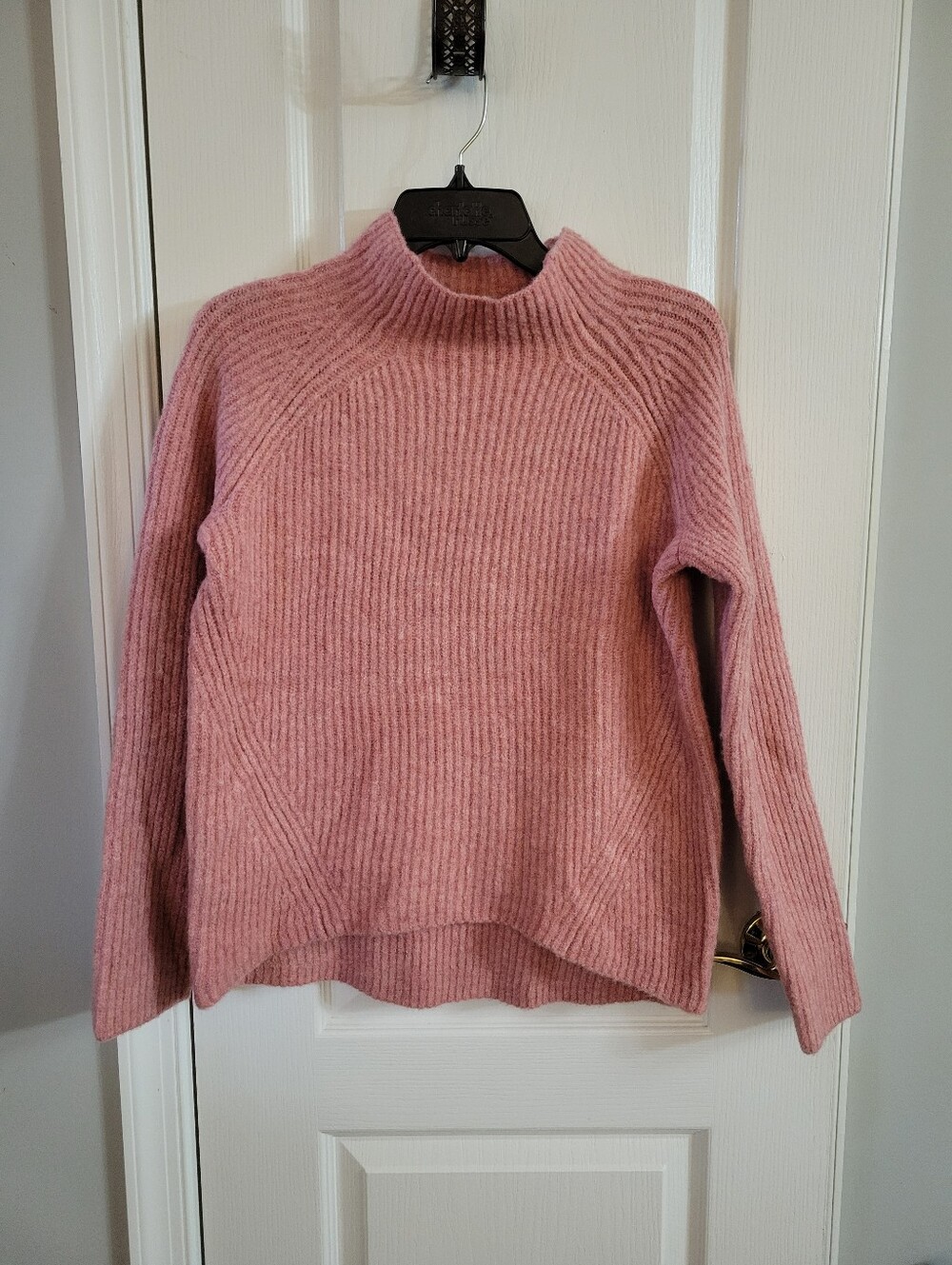 NWT Madewell Northfield Mockneck Wool Blend Sweater Heather Poinsettia Small